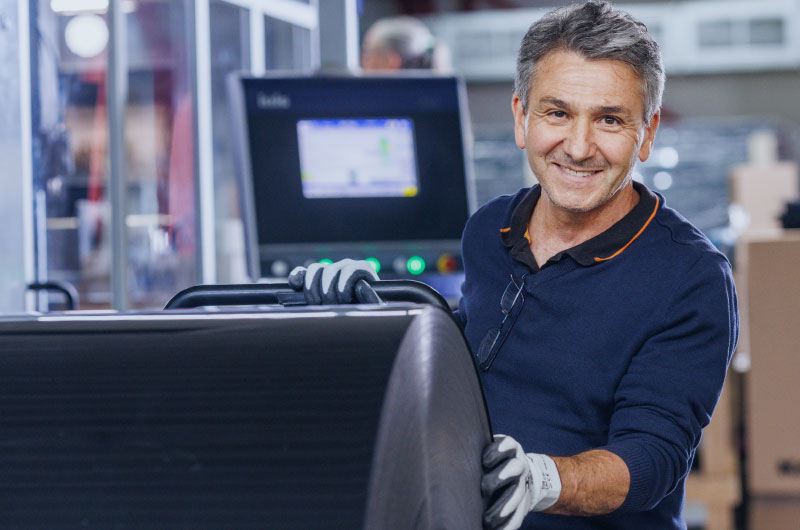 Mitarbeiter in der Produktion